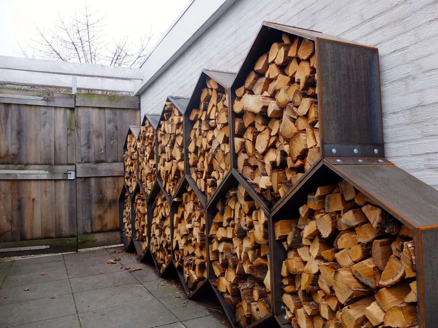 Firewood cheap storage outside